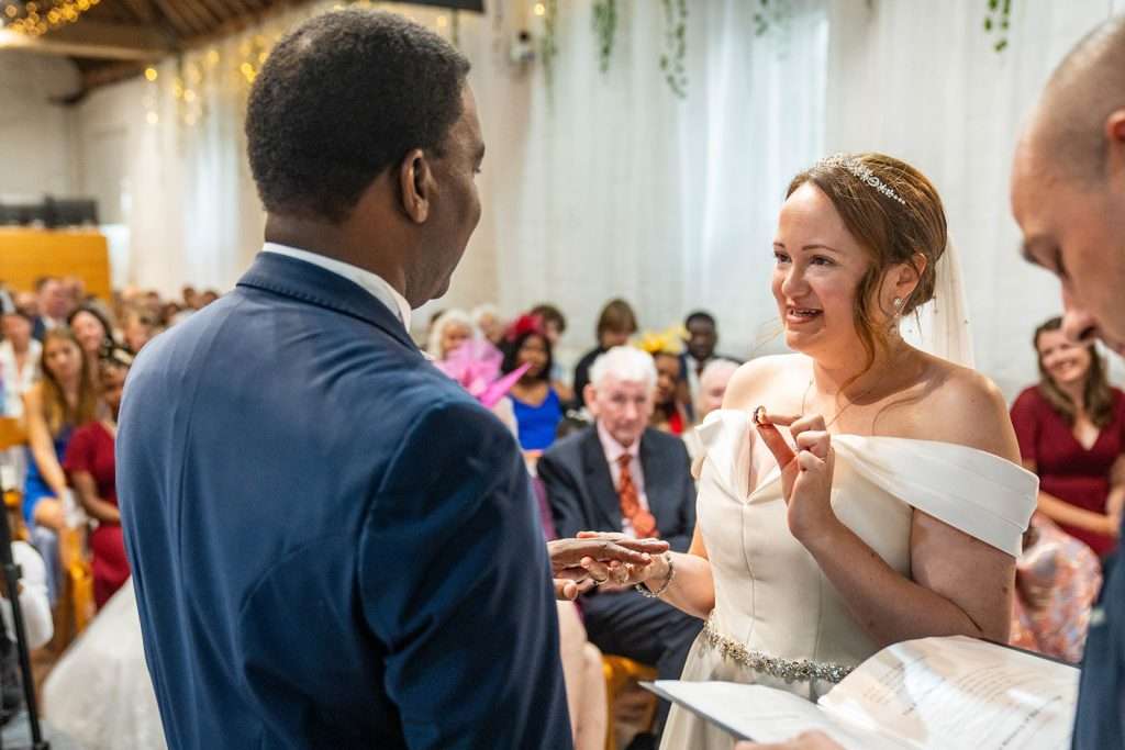 Wedding Ceremony in Abingdon Oxfordshire. Documentary Wedding Photography by Matthew Ellacott Photography