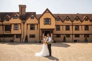 Bride and Groom Portrait at Ufton Court, Berkshire - Photographed by Matthew Ellacott Photography
