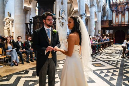 Christ Church College Oxford Wedding Ceremony. Oxford University Wedding Photography by Matthew Ellacott Photography