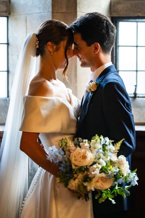 Bride and Groom Portrait at Oxford Town Hall Wedding. Photographed by Matthew Ellacott Photography
