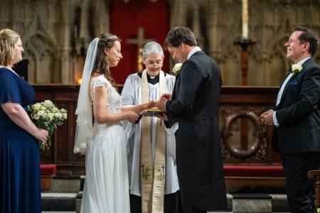 Wedding Ceremony at Wadham College Oxford. Oxford University Wedding Photography by Matthew Ellacott Photography
