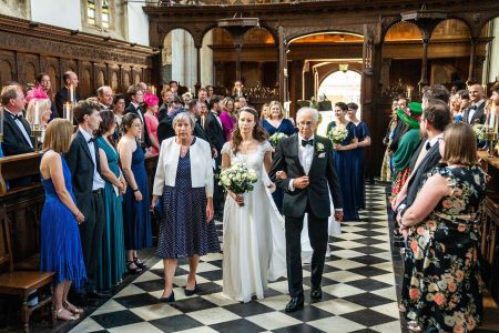 Wedding Ceremony at Wadham College Oxford. Oxford University Wedding Photography by Matthew Ellacott Photography