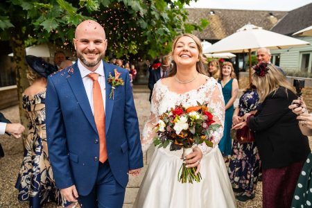 Wedding Confetti Lapstone Barn Cotswold Wedding Venue - Photographed by Matthew Ellacott Photography