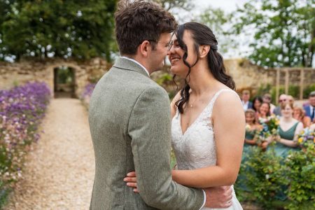 Outdoor wedding ceremony at The Medley Walled Garden in Oxford