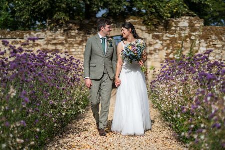 Couple Wedding Portraits Medley Walled Garden Oxford