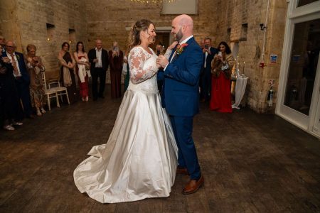 Wedding First Dance- Wedding Photography at Lapstone Barn Cotswold Wedding Venue. Photographed by Matthew Ellacott Photography