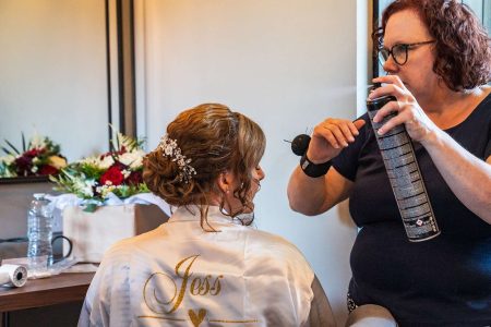 Bride getting ready at Ufton Court Berkshire Photographed by Matthew Ellacott Photography