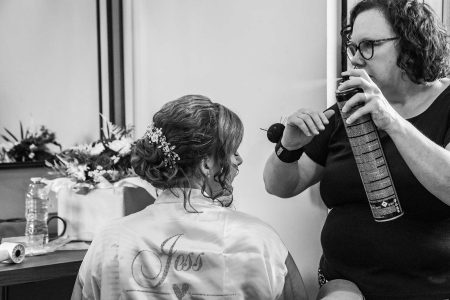 Bride getting ready at Ufton Court Berkshire Photographed by Matthew Ellacott Photography