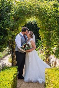 Bride and Groom Portrait at Ufton Court, Berkshire - Photographed by Matthew Ellacott Photography