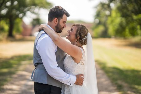 Bride and Groom Portrait at Ufton Court, Berkshire - Photographed by Matthew Ellacott Photography