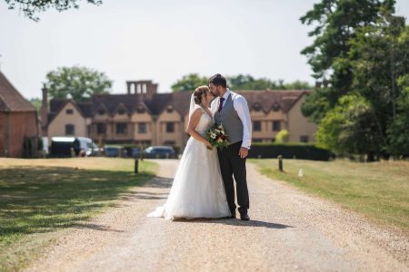 Bride and Groom Portrait at Ufton Court, Berkshire - Photographed by Matthew Ellacott Photography