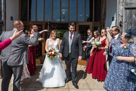 Bride and Groom at Ufton Court Wedding