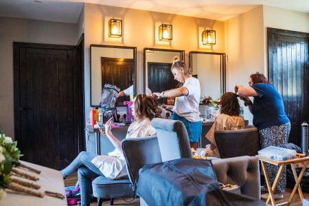 Bride getting ready at Ufton Court Berkshire Photographed by Matthew Ellacott Photography