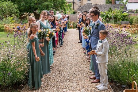 Confetti at Medley Walled Garden Oxford Wedding