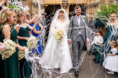 Wedding streamers - Wedding streamers instead of confetti photographed by Matthew Ellacott Photography