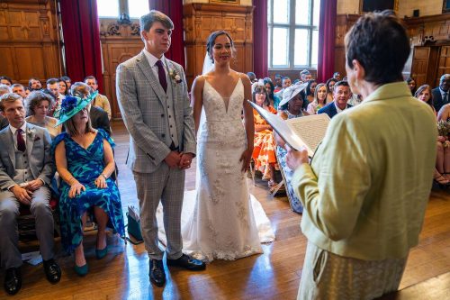 Wedding Ceremony at Oxford Town Hall, Oxford. Wedding Photography by Matthew Ellacott Photography